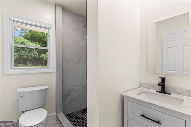 821 Springvalley Dr, Forest Park, GA 30297 - full bathroom with vanity and a tile shower