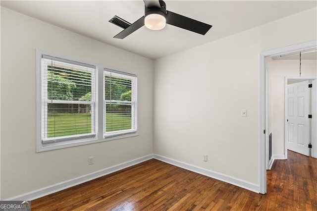 821 Springvalley Dr, Forest Park, GA 30297 - unfurnished room featuring a ceiling fan and wood finished floors