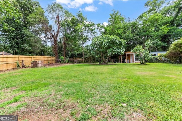 821 Springvalley Dr, Forest Park, GA 30297 - view of yard featuring an outbuilding