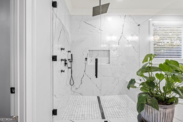 2381 Jones Phillips Rd, Dacula, GA 30019 - bathroom with a marble finish shower