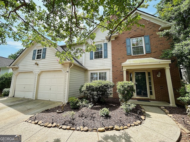 5190 Bankside Way, Peachtree Corners, GA 30092 - traditional-style house featuring driveway and brick siding