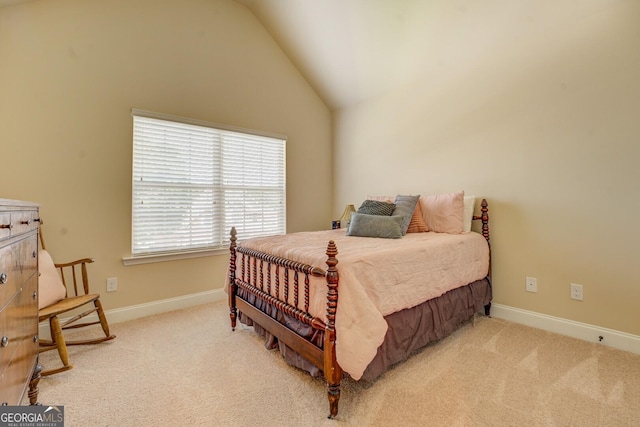 312 Relative Trl, Mcdonough, GA 30253 - bedroom featuring light colored carpet and vaulted ceiling