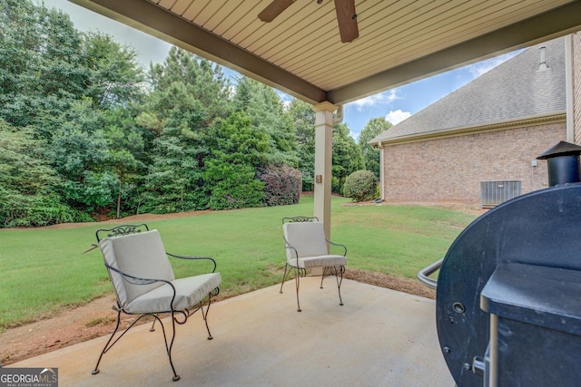 312 Relative Trl, Mcdonough, GA 30253 - view of patio / terrace with ceiling fan