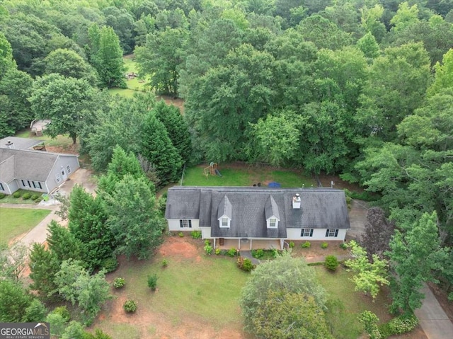 1050 Birdseye Vw, Locust Grove, GA 30248 - aerial overview of property's location with a heavily wooded area
