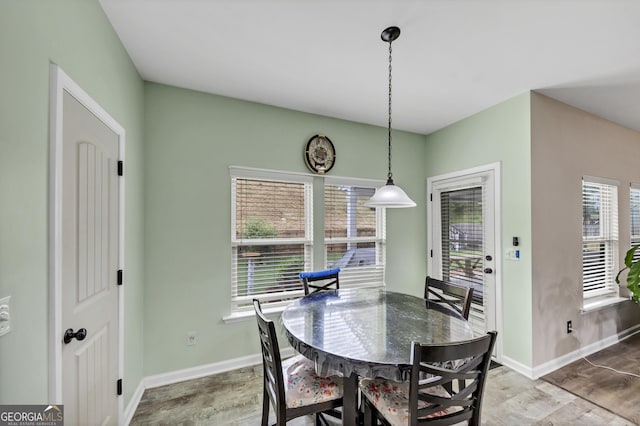 226 Creek View Ln, Acworth, GA 30102 - dining room with baseboards and wood finished floors
