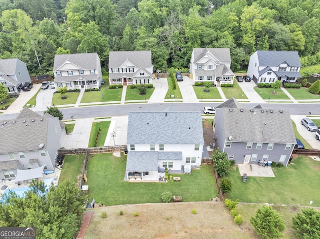 226 Creek View Ln, Acworth, GA 30102 - aerial view of residential area with a heavily wooded area