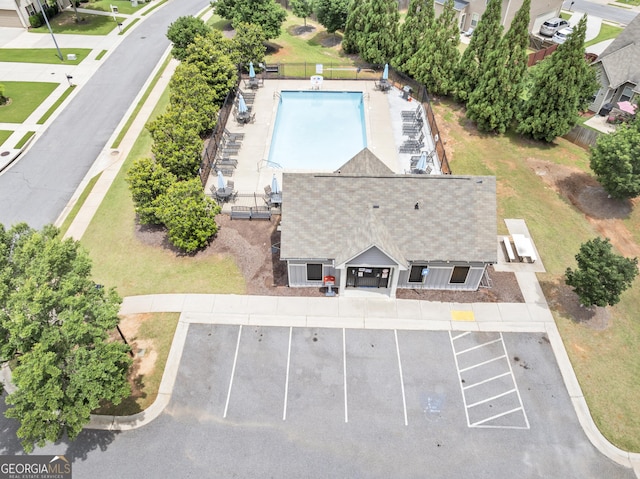 226 Creek View Ln, Acworth, GA 30102 - aerial view of property and surrounding area with a pool area