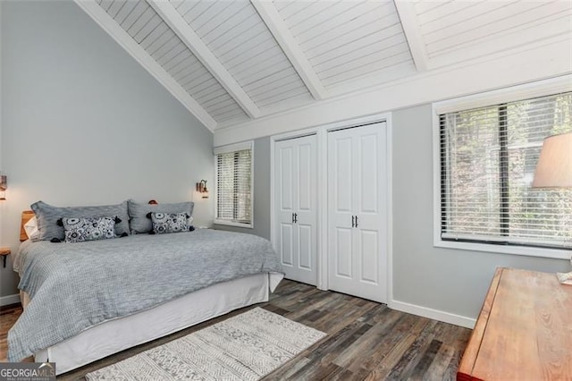 125 Wolfscratch, Big Canoe, GA 30143 - bedroom with dark wood-type flooring and two closets