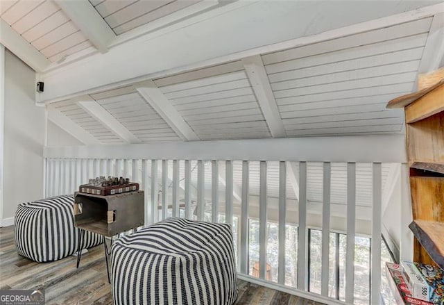125 Wolfscratch, Big Canoe, GA 30143 - living area with wood finished floors and wooden ceiling