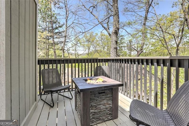 125 Wolfscratch, Big Canoe, GA 30143 - deck with an outdoor fire pit