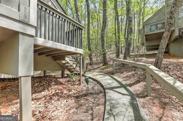 125 Wolfscratch, Big Canoe, GA 30143 - view of yard featuring stairway