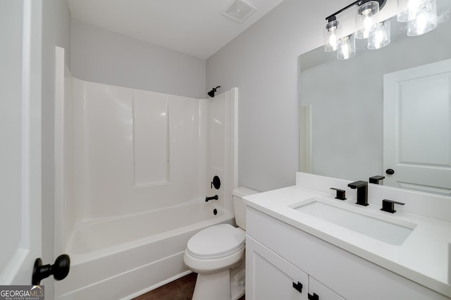 858 Pates Creek Rd, Stockbridge, GA 30281 - bathroom featuring vanity and shower / washtub combination