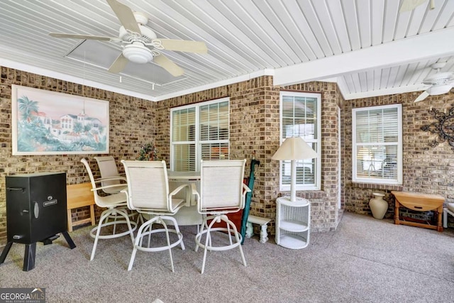 5565 Ashmoore Ct, Flowery Branch, GA 30542 - view of patio featuring a ceiling fan and outdoor dining space
