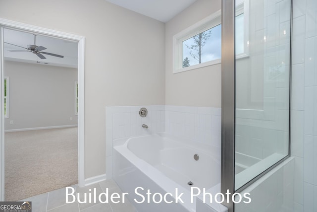 LOT6 The Rock Rd, Thomaston, GA 30286 - bathroom with a bath and a ceiling fan