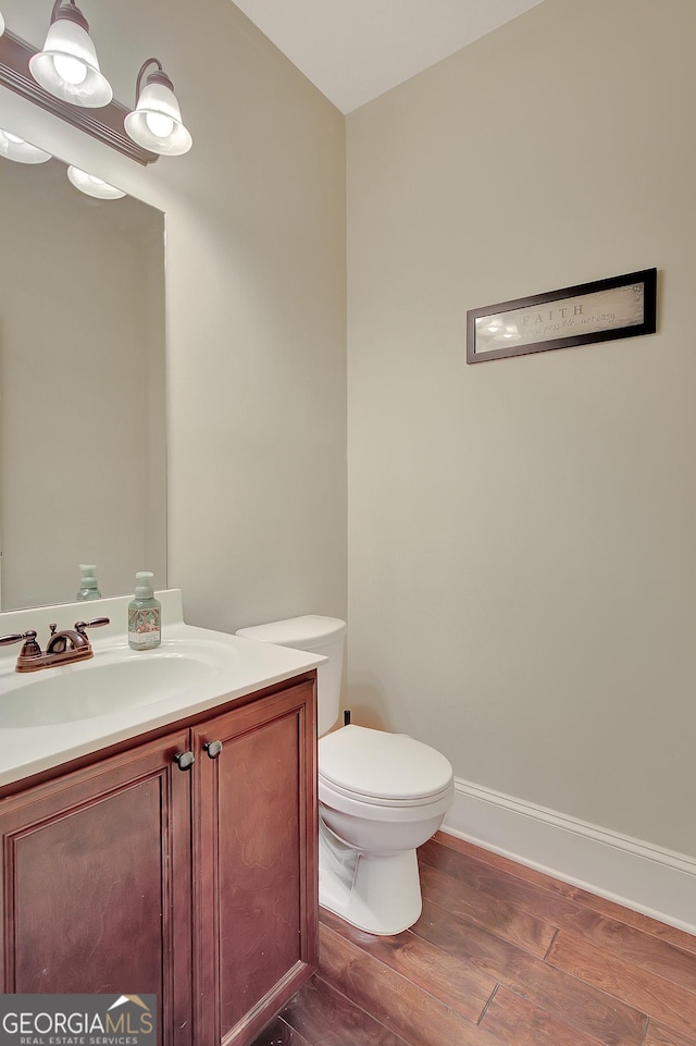 108 Village Pl, Newnan, GA 30265 - bathroom with vanity and wood finished floors