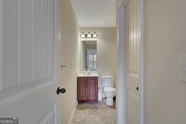 108 Village Pl, Newnan, GA 30265 - half bath with baseboards and vanity