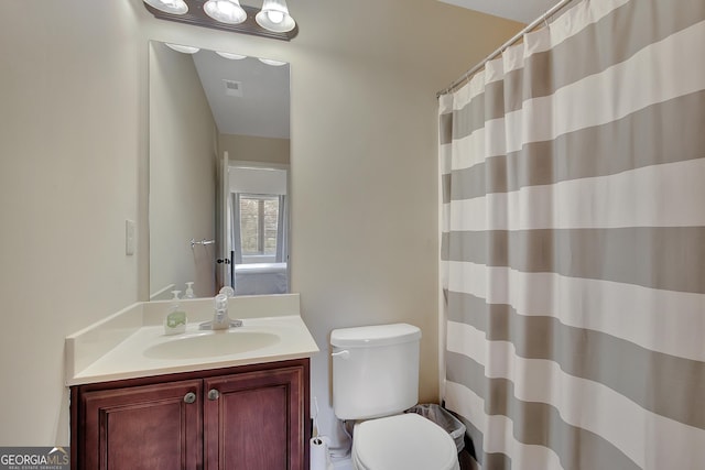 108 Village Pl, Newnan, GA 30265 - bathroom with vanity and a shower with curtain