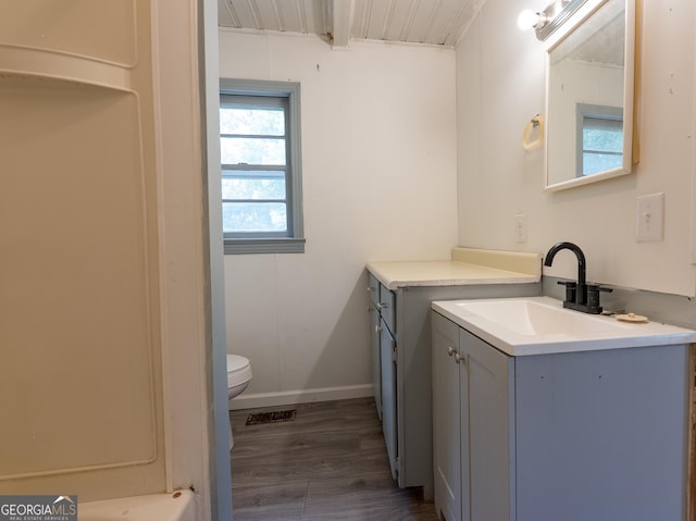 290 Mcree Dr, Camilla, GA 31730 - full bathroom with vanity, wood finished floors, and a bathtub