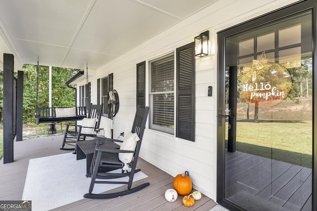 322 Pea Ridge Rd, Franklin, GA 30217 - view of wooden porch