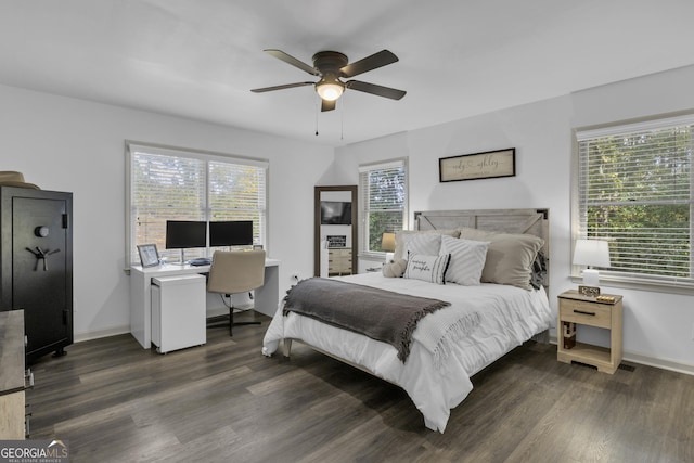 322 Pea Ridge Rd, Franklin, GA 30217 - bedroom with wood finished floors, an office area, and multiple windows