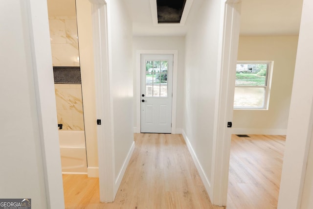 206 2nd St, Gainesville, GA 30504 - doorway with light wood finished floors and healthy amount of natural light