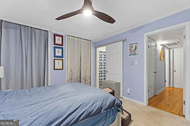 5400 Roswell Rd Apt L 6, Sandy Springs, GA 30342 - bedroom featuring light colored carpet and a ceiling fan