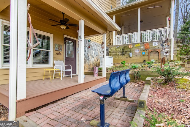 705 Laurel Ridge Dr, Ellijay, GA 30536 - view of patio with ceiling fan