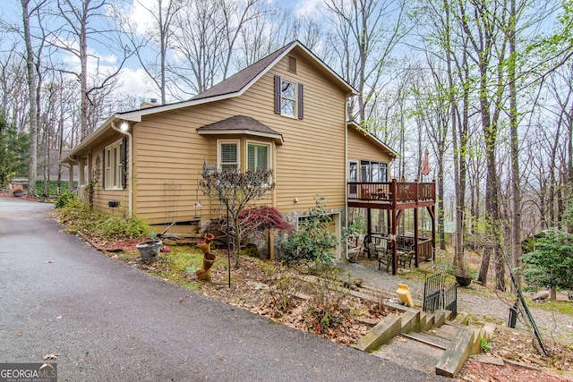 705 Laurel Ridge Dr, Ellijay, GA 30536 - view of property exterior featuring a wooden deck and a patio