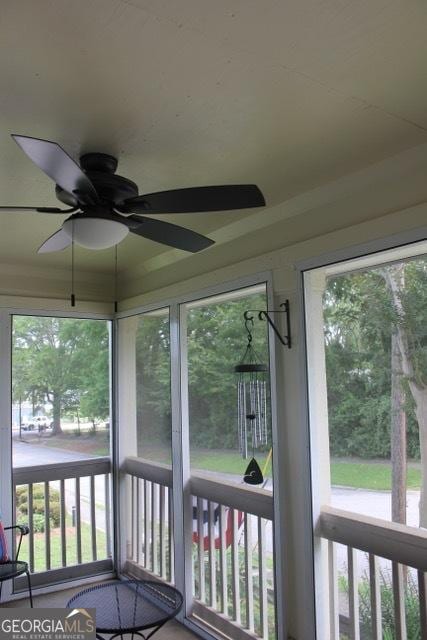 5880 Mulberry St, Austell, GA 30168 - sunroom / solarium with a ceiling fan