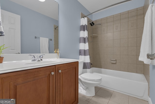 140 Olivia Ct, Fayetteville, GA 30215 - full bathroom with tile patterned floors, vanity, and shower / bath combo