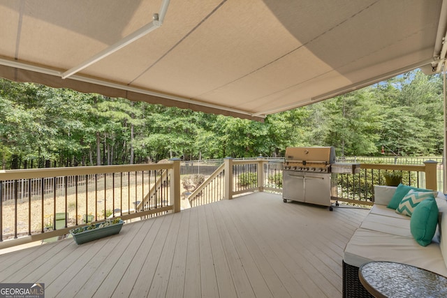 140 Olivia Ct, Fayetteville, GA 30215 - wooden deck with view of scattered trees