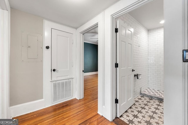 960 Taft Ave NE Unit 9, Atlanta, GA 30309 - corridor with electric panel and light wood finished floors