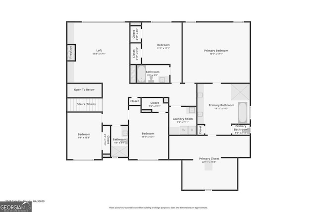 2243 Cain Cir, Dacula, GA 30019 - view of property floor plan