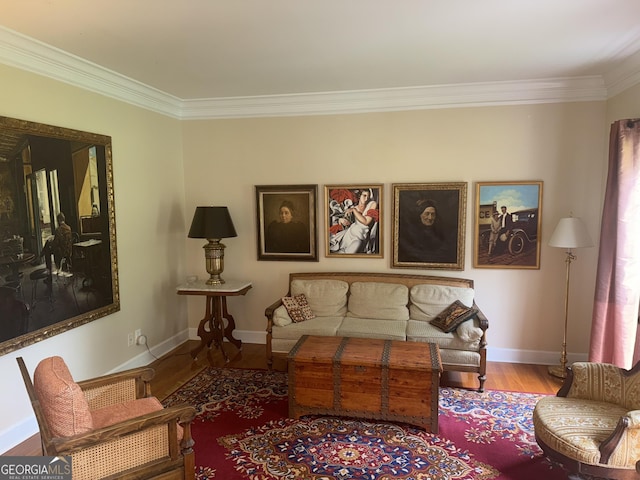 102 Cameron Pointe Dr, Lagrange, GA 30240 - living room with crown molding and wood finished floors