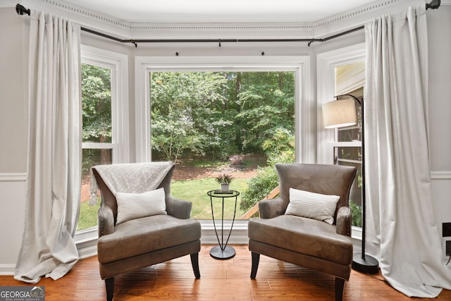 2502 Tritt Springs Trce NE, Marietta, GA 30062 - sitting room featuring wood finished floors and plenty of natural light
