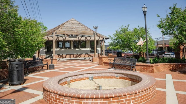224 College Cir Unit 1013, Hapeville, GA 30354 - view of patio / terrace with a gazebo
