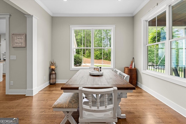 177 Garnett Point Dr, Carrollton, GA 30117 - dining space with crown molding and wood finished floors
