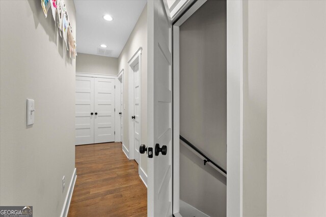 177 Garnett Point Dr, Carrollton, GA 30117 - corridor with wood finished floors and recessed lighting