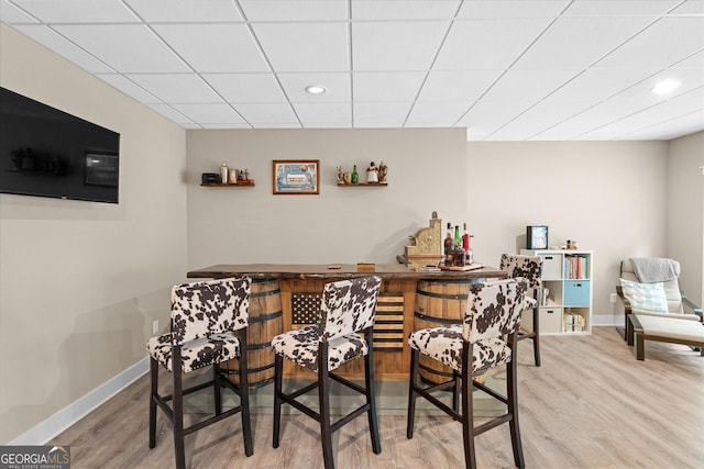 177 Garnett Point Dr, Carrollton, GA 30117 - indoor dry bar featuring wood finished floors, recessed lighting, and a drop ceiling