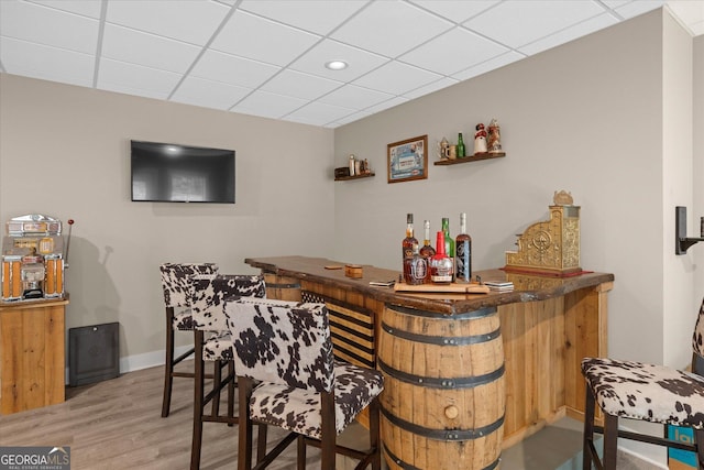 177 Garnett Point Dr, Carrollton, GA 30117 - indoor dry bar featuring wood finished floors and a drop ceiling