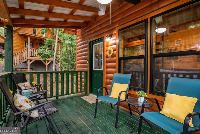 151 Rushmore Ln, Murphy, NC 28906 - view of wooden terrace