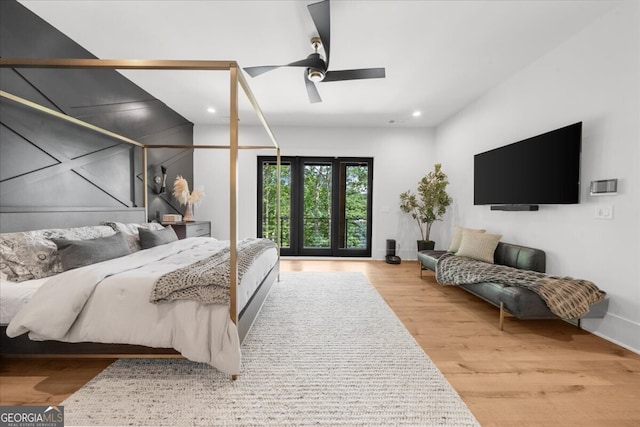 4451 Shellie Ln, Oakwood, GA 30566 - bedroom featuring recessed lighting, wood finished floors, and ceiling fan