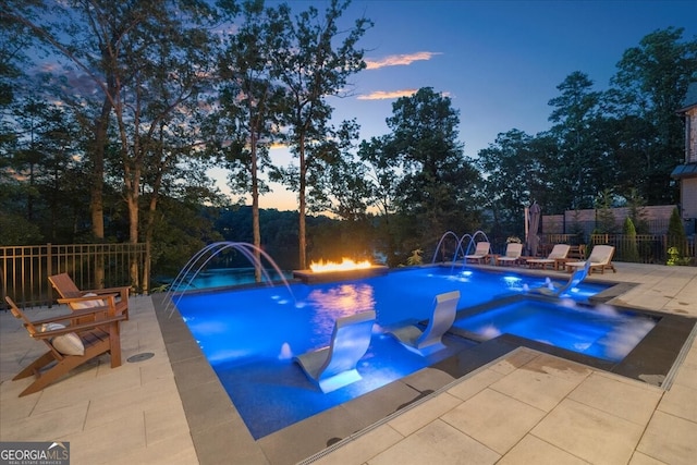 4451 Shellie Ln, Oakwood, GA 30566 - view of swimming pool featuring a patio and a pool with connected hot tub