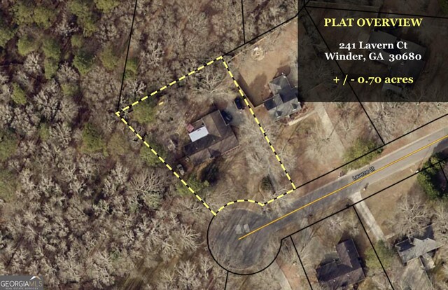 241 Lavern Ct, Winder, GA 30680 - map of property location featuring property boundaries highlighted