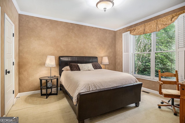 1155 Admiral Xing, Alpharetta, GA 30005 - bedroom with carpet floors, multiple windows, ornamental molding, and a textured wall