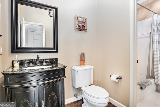 1155 Admiral Xing, Alpharetta, GA 30005 - full bathroom with vanity and shower / tub combo with curtain