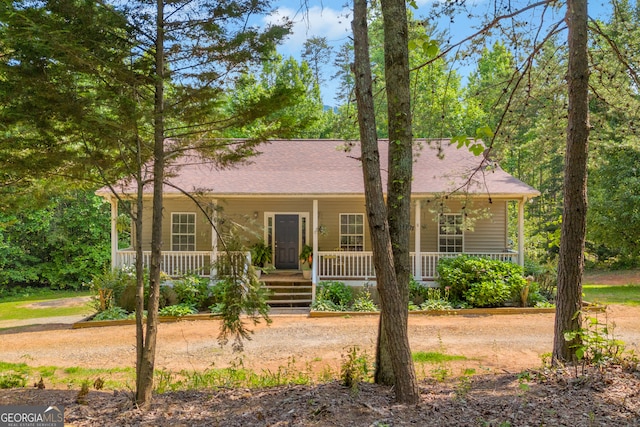 15 Bern Vis, Sautee Nacoochee, GA 30571 - view of front of home featuring a porch and roof with shingles