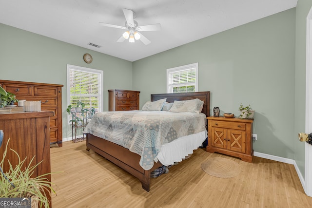 15 Bern Vis, Sautee Nacoochee, GA 30571 - bedroom featuring light wood-style flooring and ceiling fan