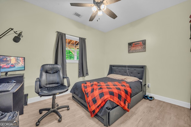 15 Bern Vis, Sautee Nacoochee, GA 30571 - bedroom featuring wood finished floors, a ceiling fan, and an office area