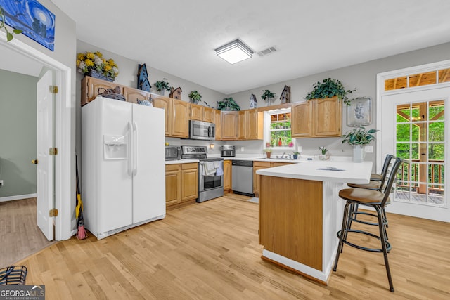 15 Bern Vis, Sautee Nacoochee, GA 30571 - kitchen with stainless steel appliances, light wood-style flooring, light countertops, and healthy amount of natural light
